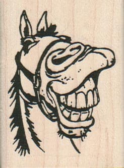 Horse Laugh 1 3/4 x 2 1/4-0