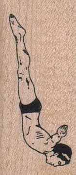 Man Diving 1 1/4 x 2 1/2-0