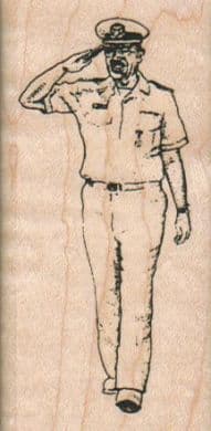 Saluting Navy Man 1 1/2 x 3-0