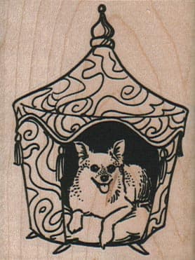 Dog In Fancy DogHouse 2 x 2 1/2-0
