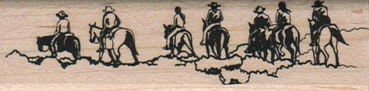 Cowboys Riding Away 1 x 3 1/2-0