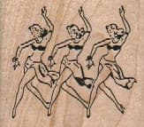 Showgirl Trio Retro 1 3/4 x 1 1/2-0