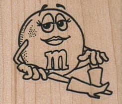 Sitting M In Cowboy Boots 1 3/4 x 1 1/2-0