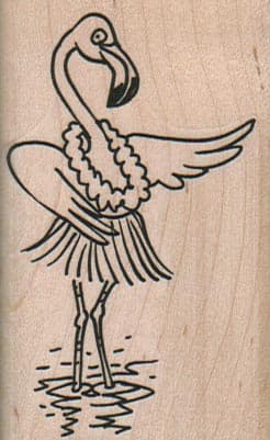 Hula Flamingo 1 3/4 x 2 3/4-0