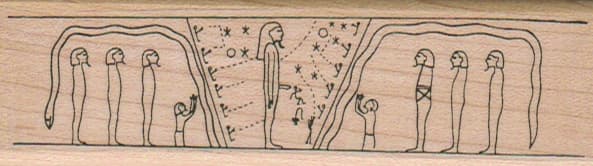 Egyptian Scene 1 1/4 x 4-0