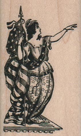 Grand Old Flag Lady 2 x 3 1/4-0