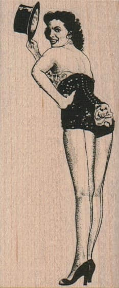 Lady Tipping Hat 1 3/4 x 3 3/4-0