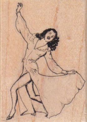 Gowned Lady 2 1/4 x 3-0