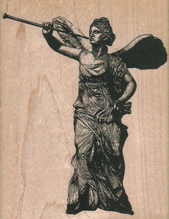 Angel Blowing Horn 3 3/4 x 4 3/4-0