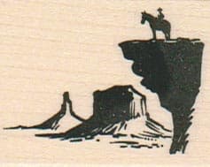 Cowboy On Cliff 1 1/2 x 1 3/4-0