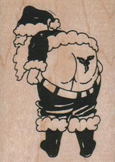 Mooning Santa 1 3/4 x 2 1/4-0