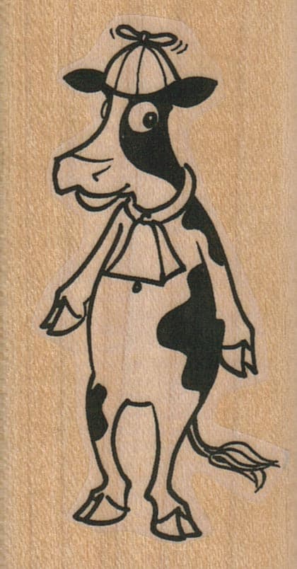 Cow In Beanie 1 1/2 x 2 3/4-0