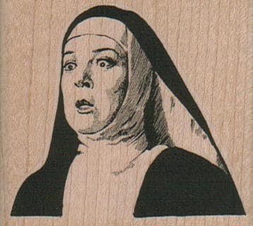 Surprised Nun 2 1/2 x 2 1/4-0