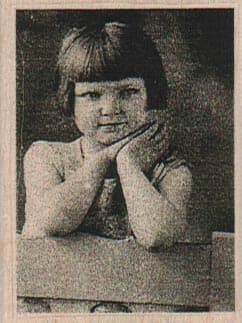 Folded Hands Girl Photo 1 3/4 x 2 1/4-0