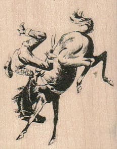 Horse Bucking Cowboy 2 1/2 x 3-0