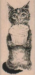 Cupcake Birthday Cat 1 1/4 x 2 1/2-0