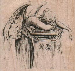 Angel Weeping Over Pillar 2 3/4 x 2 1/2-0