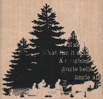 Xmas Silhouette Collage 3 3/4 x 3 1/2-0