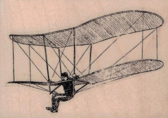 Vintage Man in Bi-Glider 3 x 2-0