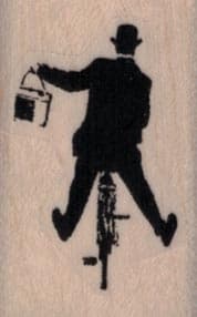 Banksy Man on Bicycle 1 x 1 1/2-0