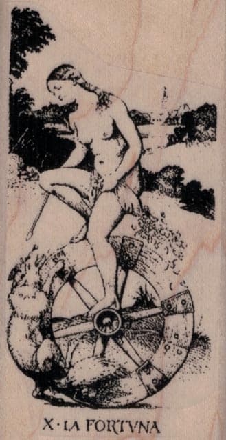 Fortune Tarot Card 1 3/4 x 3 1/4-0