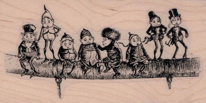 Elves On A Line 2 1/4 x 4 1/4-0