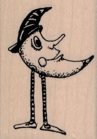 Whimsical Moon With Legs 2 x 2 ¾-0