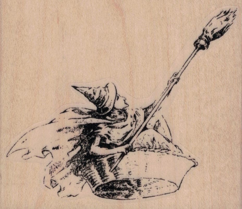 Witch In Basket 3 1/4 X 2 3/4