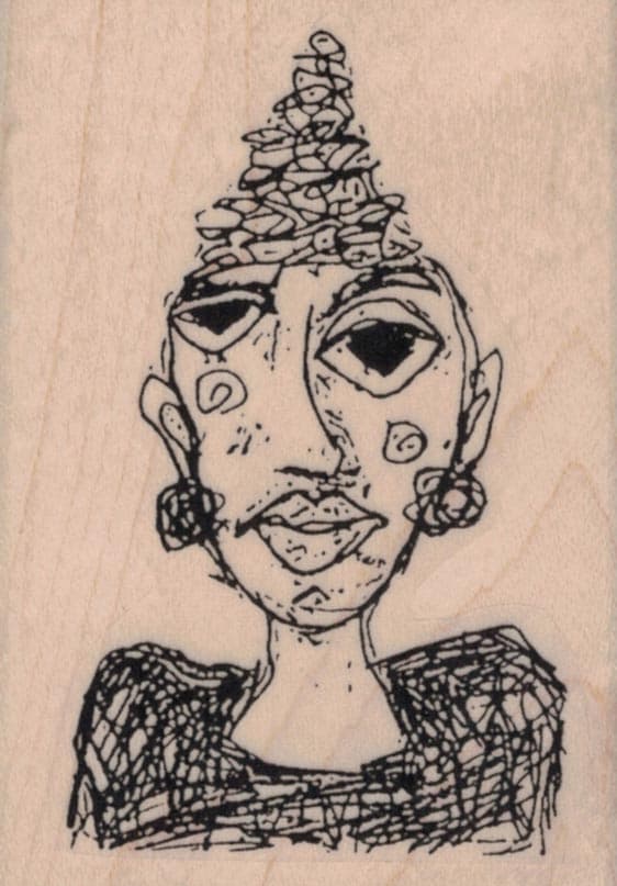Tina Walker Scribble Girl Cone Hair 2 X 2 3/4