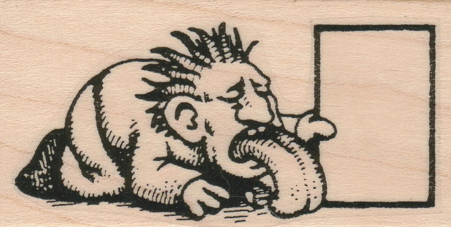 Man Licking Stamp 1 1/2 X 2 1/2