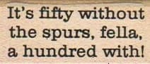 It's Fifty Without 3/4 X 1 1/2