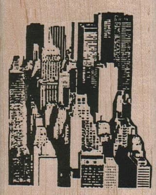 Skyscrapers Bird's Eye View 2 1/4 X 2 3/4
