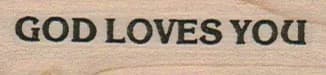 God Loves You 3/4 X 2 1/4