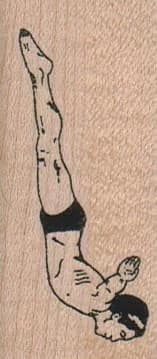 Man Diving 1 1/4 X 2 1/2