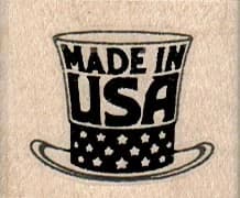Made In Usa Hat 1 1/2 X 1 1/4