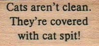 Cats Aren't Clean 3/4 X 1 1/2