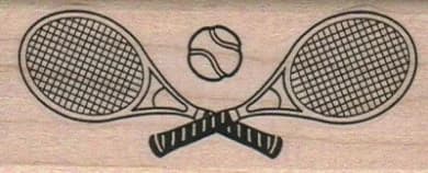 Tennis Rackets And Ball 1 1/4 X 2 3/4