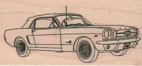 Ford Mustang Convertible 1 3/4 X 3 1/4