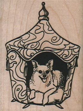 Dog In Fancy Doghouse 2 X 2 1/2