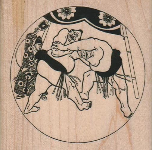 Sumo Wrestlers 3 1/2 X 3 1/2
