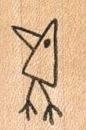 Stick Bird Looking Up Left 3/4 X 1