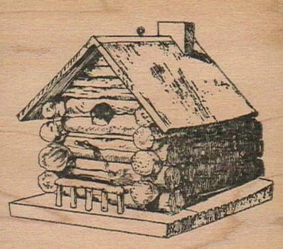 Log Cabin Bird House 2 1/2 X 2 3/4