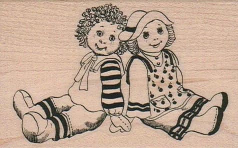 Raggedy Friends 2 1/4 X 3 1/4