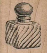 Fancy Square Bottle With Round Top 1 1/4 X 1 1/4