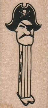 Pirate Pez Dispenser 1 1/4 X 2 1/2