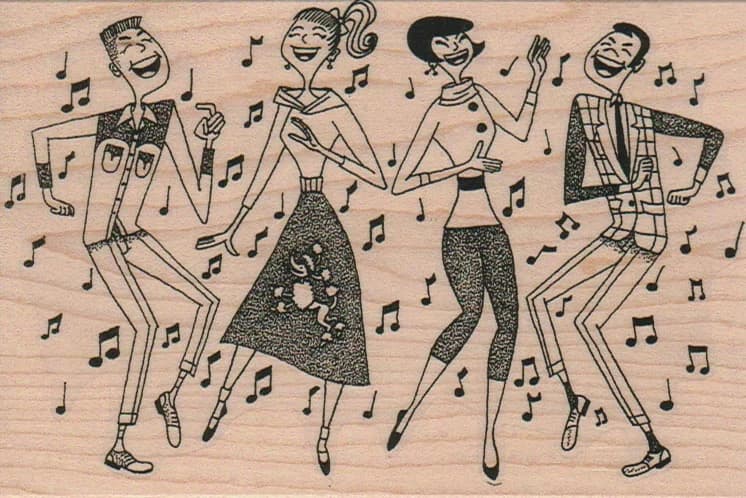 Retro Dance Party 3 1/2 X 5