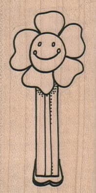 Smiling Flower Pez Dispenser 1 1/2 X 2 3/4