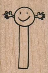 Smiley With Arms Pez Dispenser 1 1/4 X 1 3/4