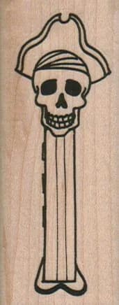 Pirate Skull Pez Dispenser 1 1/4 X 3
