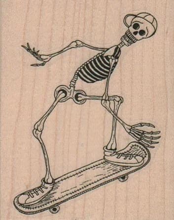 Skeleton Skateboarding 2 1/2 X 3